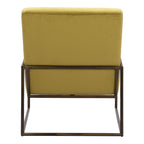 26" Olive Green And Bronze Velvet And Upholstered Arm Chair-4