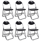 vidaXL Folding Chairs 6 pcs Faux Leather-0