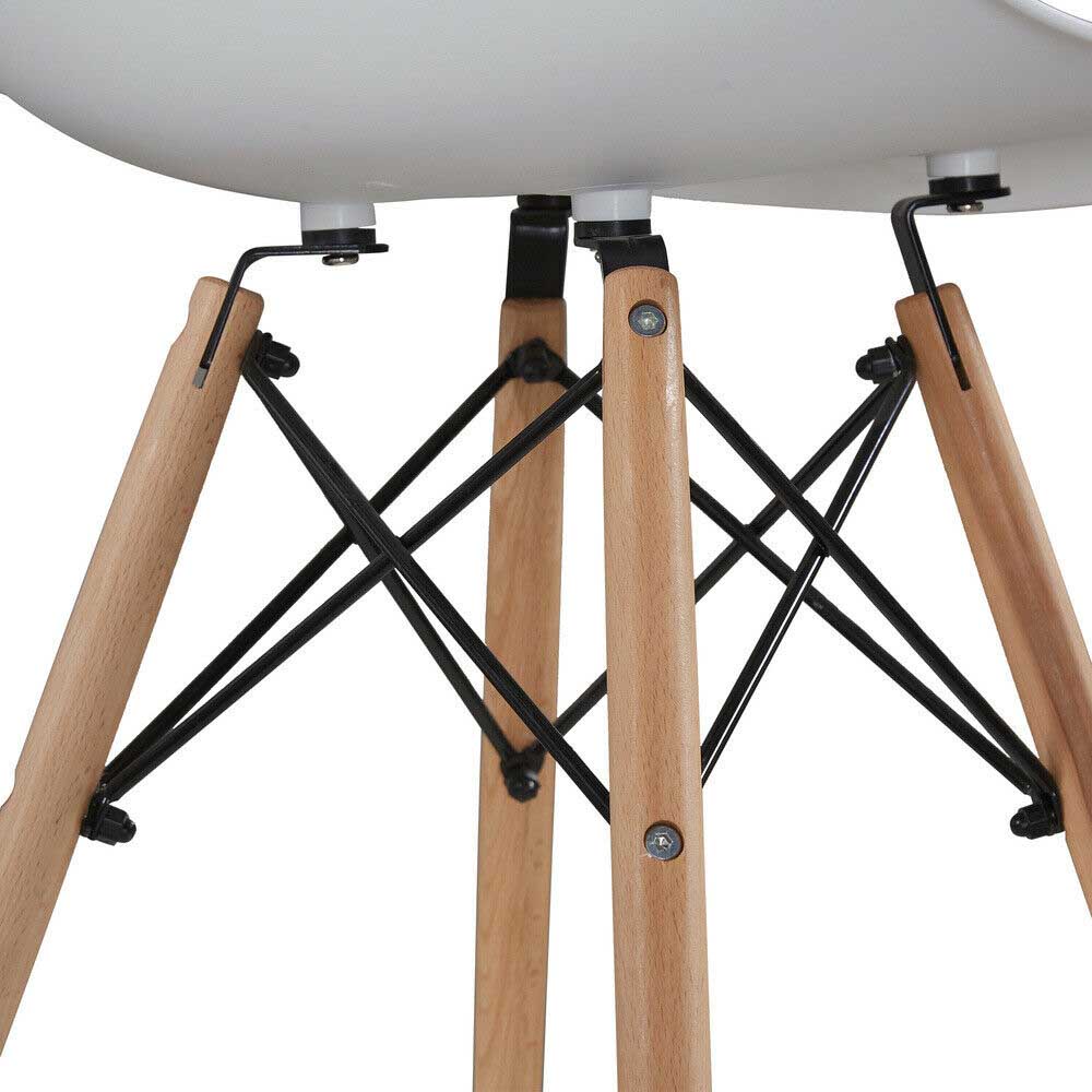 4 modern dining chairs, 4 colors - white-3