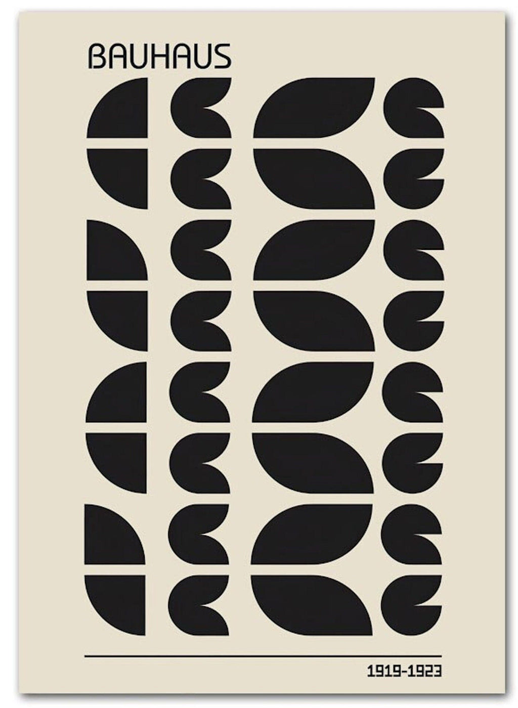 Poster Bauhaus Ausstellung mit verschiedenen Formen und Muster als Deko Print ohne Rahmen-5