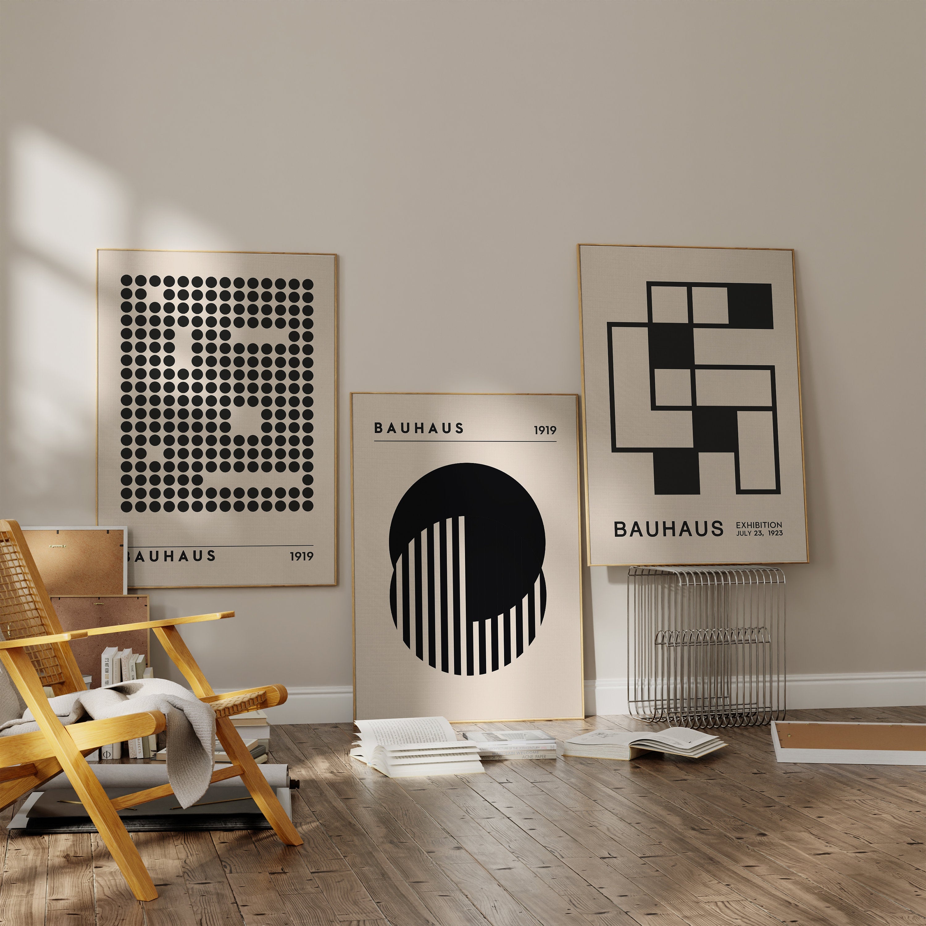 Bauhaus Ausstellung Poster I Geschenkidee I Bauhaus Design I Bauhaus Wandkunst I Wand Deko I Deko Print ohne Rahmen-4